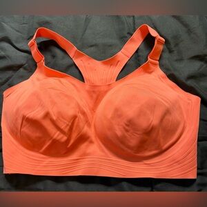 All In Motion Size XL Seamless Orange Sports Bra with hook and eye back